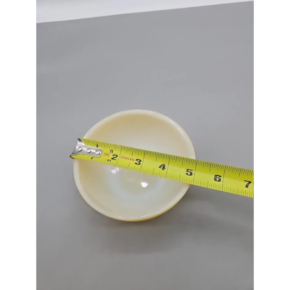 Vintage Anchor Hocking Fire King Ware Yellow Mixing Nesting Bowl 5